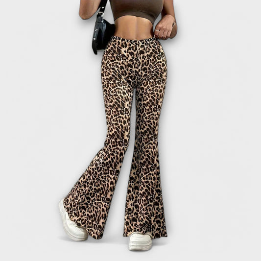 Pantaloni Bootcut Leopardo