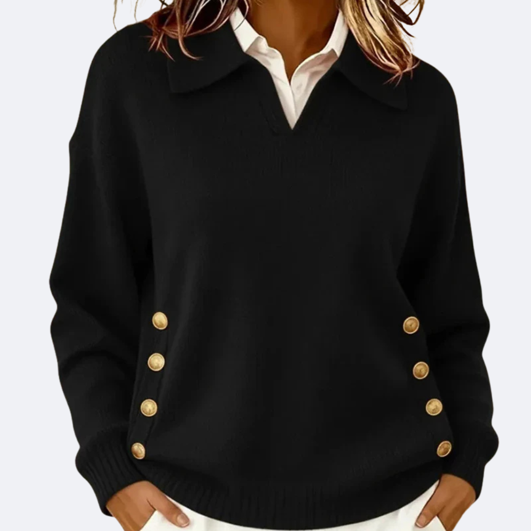 CARLA - Maglione Morbido con Collo Chic