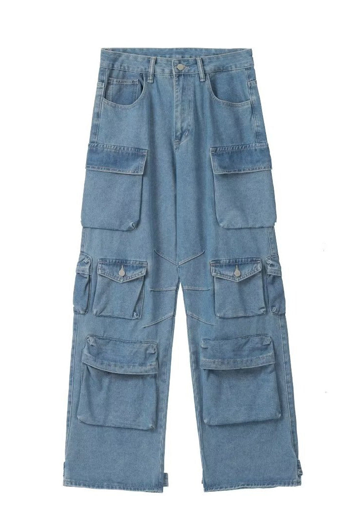 Sofia™ | Jeans a gamba larga con dettagli scintillanti in strass