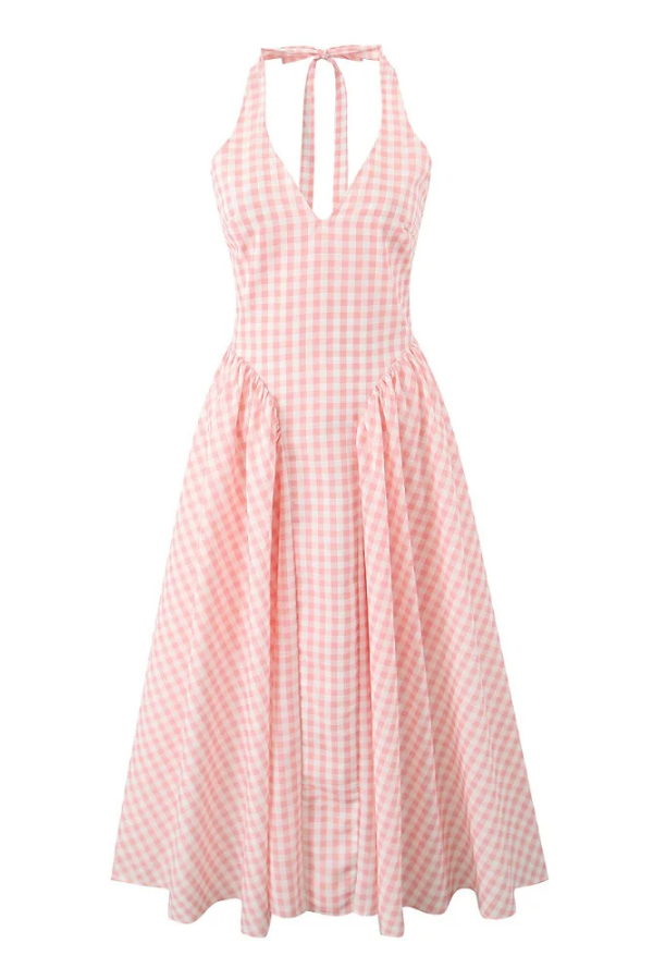 Romina | Abito Midi a Fantasia Check