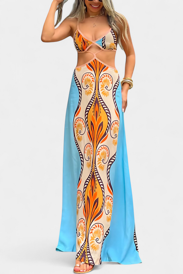 Sytella | Abito Astratto con Dettagli Cut-Out