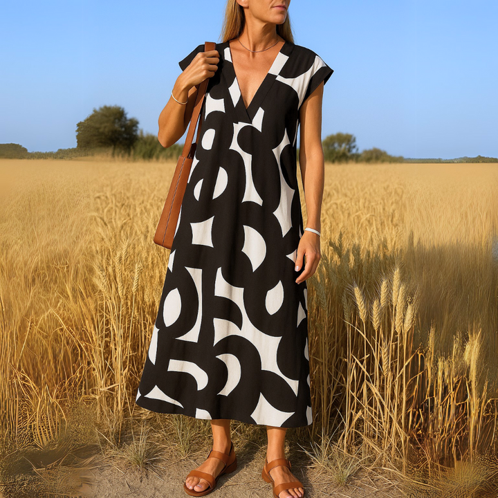 Magda - Vestito fluido con scollo a V