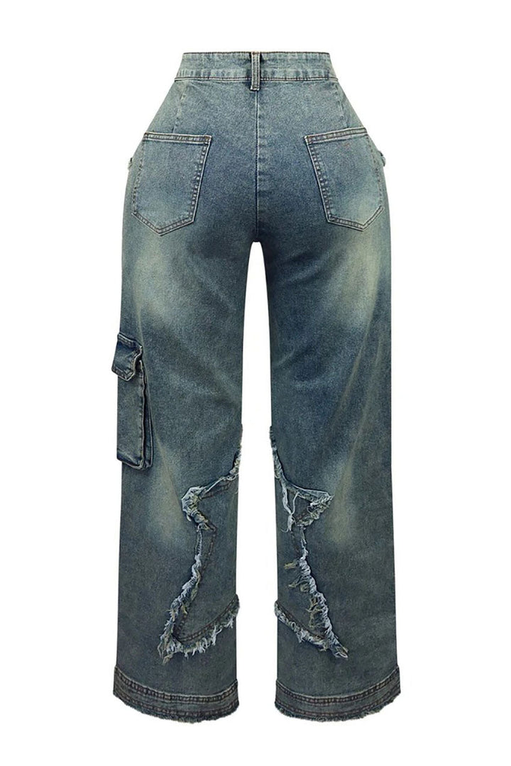 Sofia™ | Jeans Dritti con Eleganti Dettagli in Strass