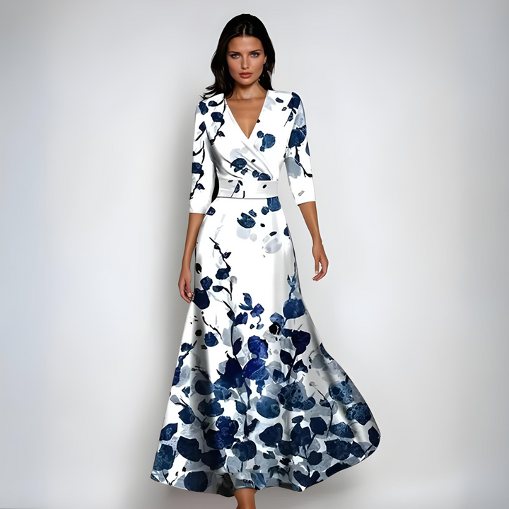 Emilia | Abito Maxi Elegante con Vita Definita