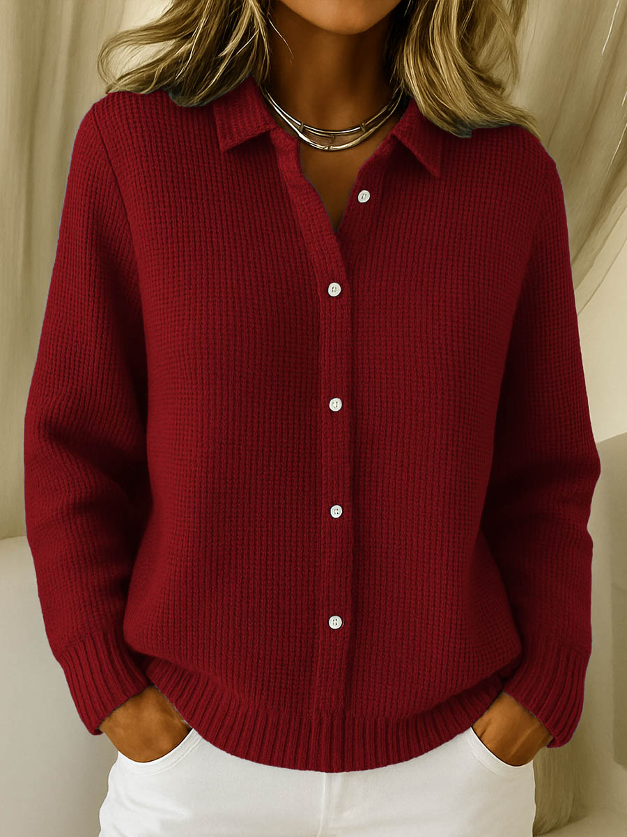 Elaine | Cardigan Classico in Maglia con Bottoni