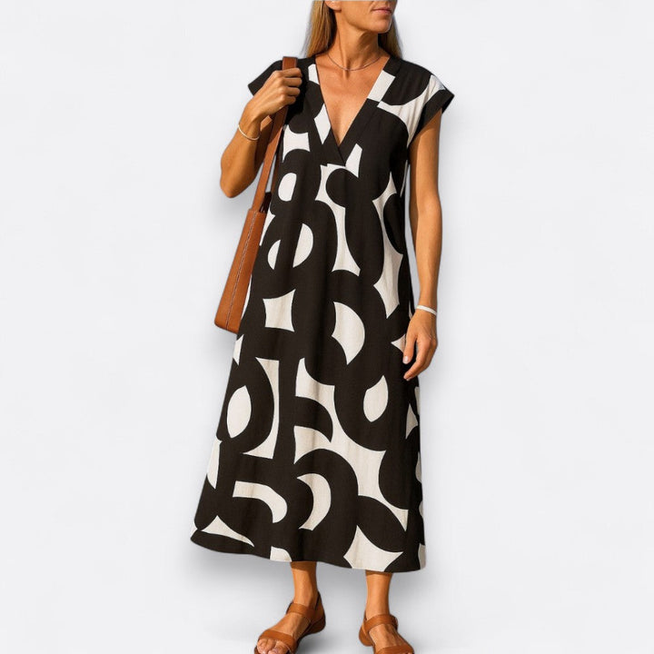Magda - Vestito fluido con scollo a V