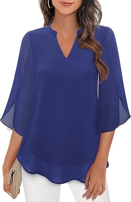 Sofia™ | Marguerite™ Blusa Fluida con Effetto Sovrapposto