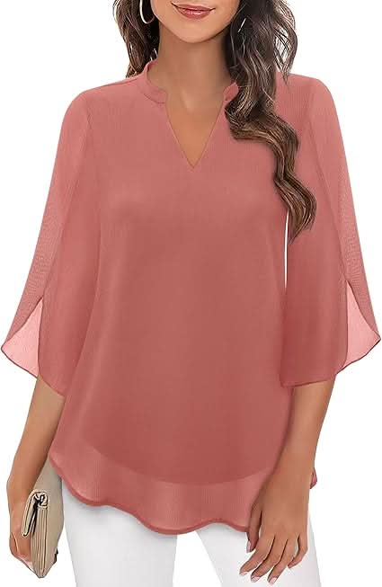 Sofia™ | Marguerite™ Blusa Fluida con Effetto Sovrapposto