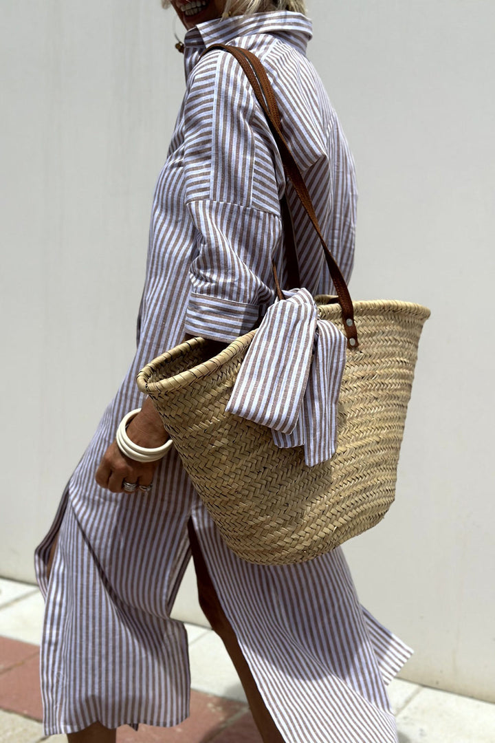 Sophia | Camicia Abito con Righe Intramontabili e Comfort Elegante