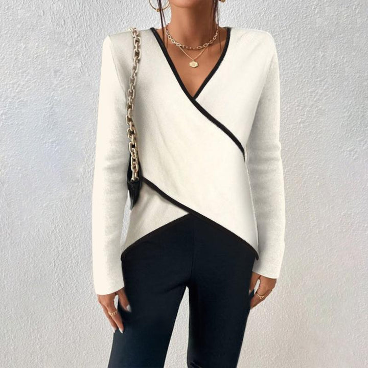 Yzabelle – Maglione con Rifinitura a Contrasto