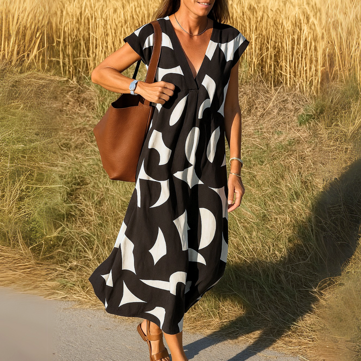 Magda - Vestito fluido con scollo a V