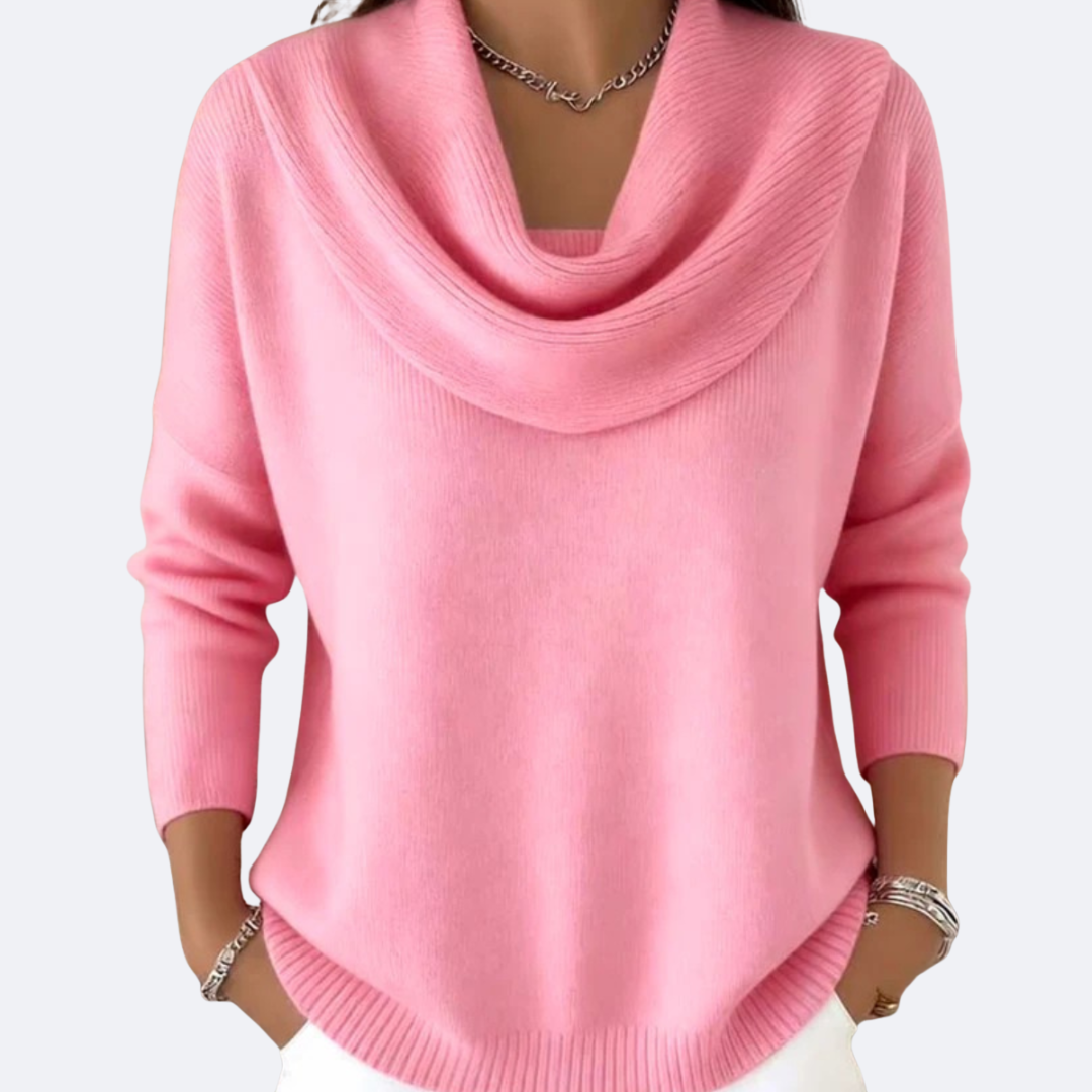 GIULIA - Maglione Con Collo Ruffle Accogliente