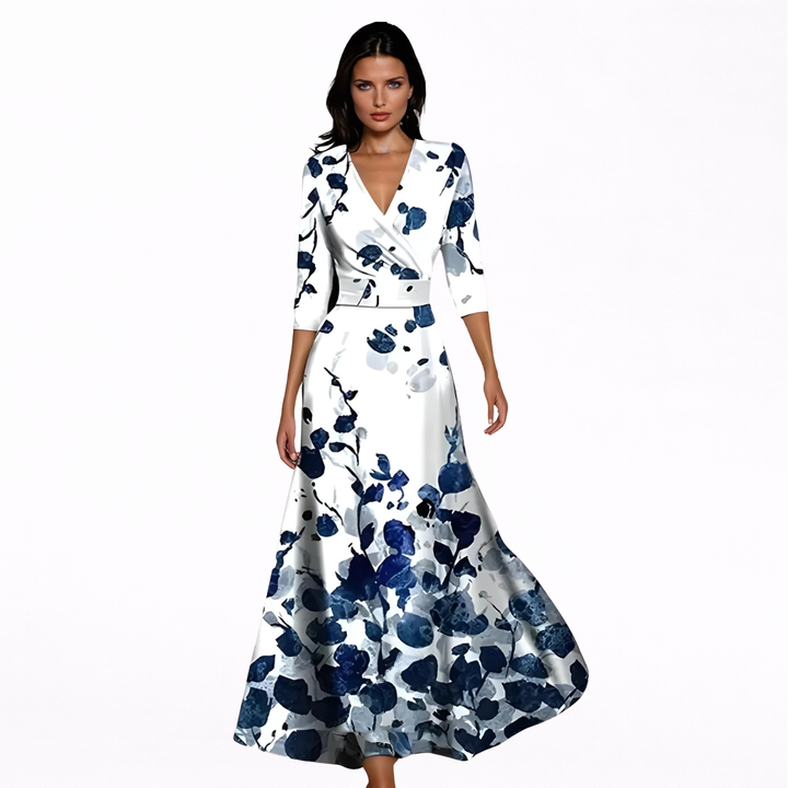 Emilia - Maxi Abito Floreale Elegante