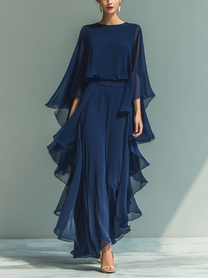 Carolina | Completo in Chiffon Elegante
