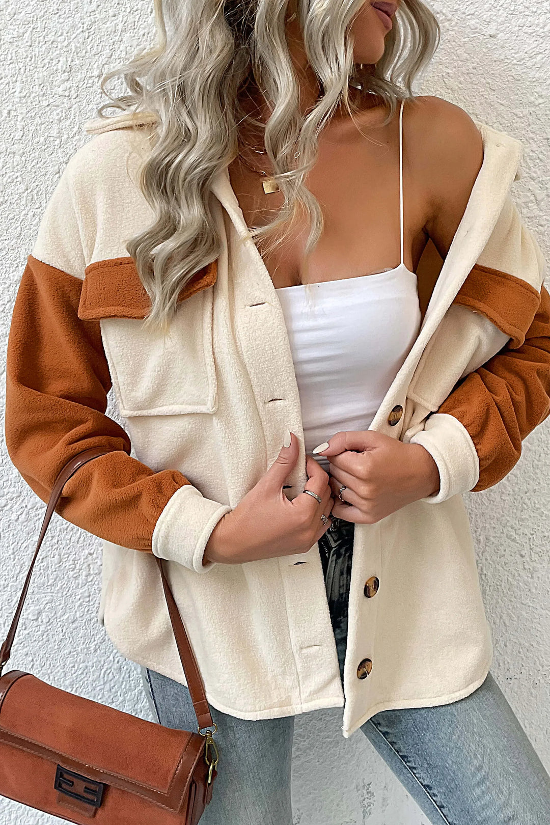 Sofia™ | Down To Cuddle Cozy Shacket - Crema