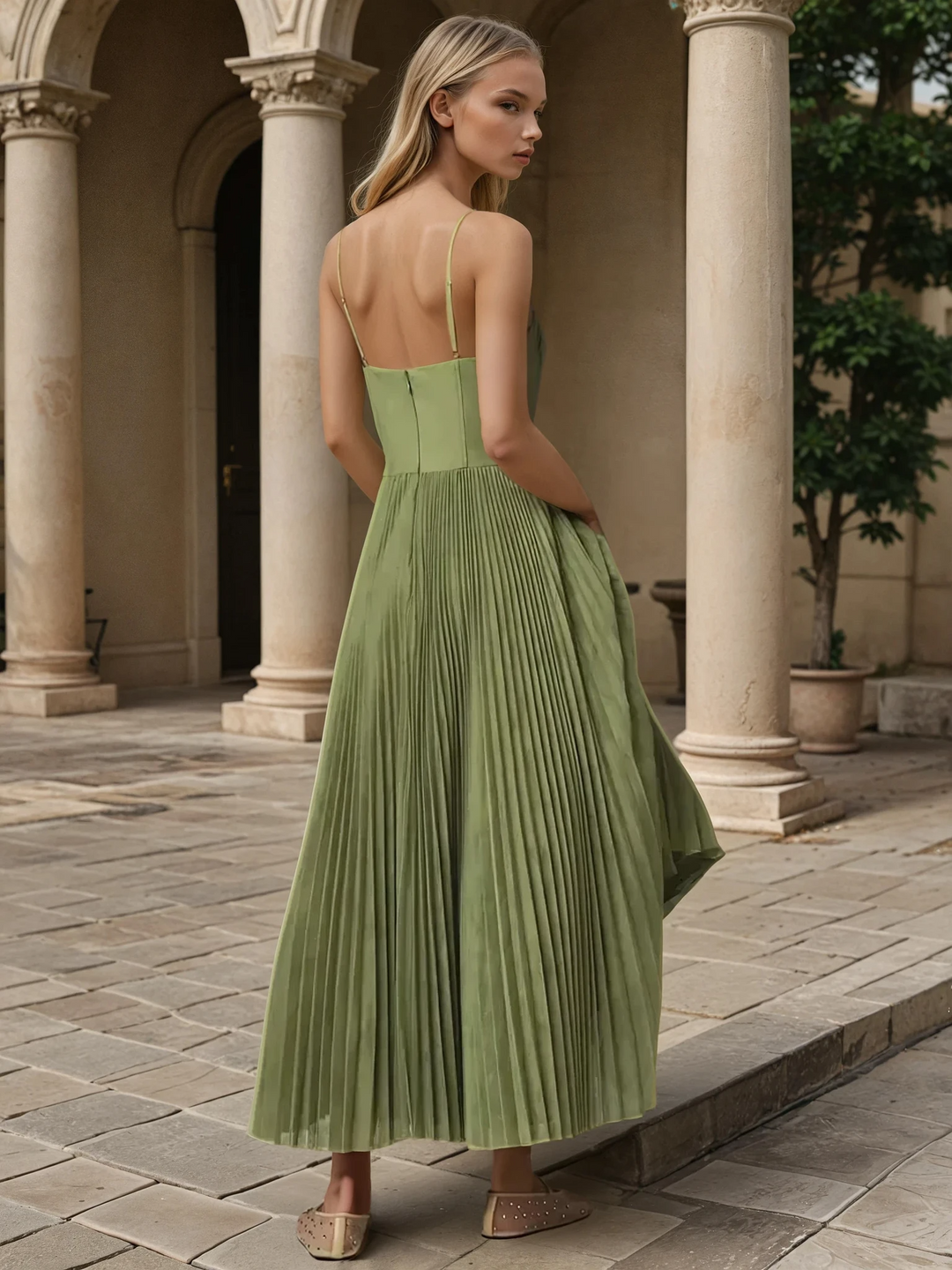 Hayley | Abito Midi Senza Maniche con Bustier