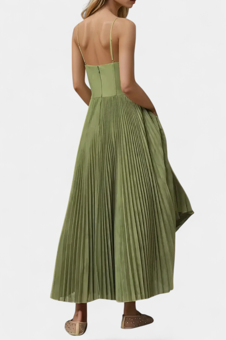 Vestito Midi in Tulle Plissettato Ottilie
