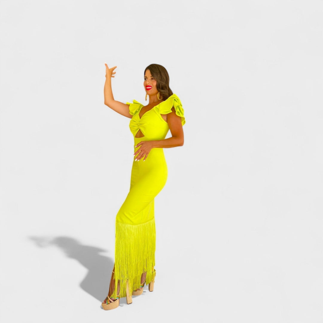 Lúcia - Vestito flamenco neon