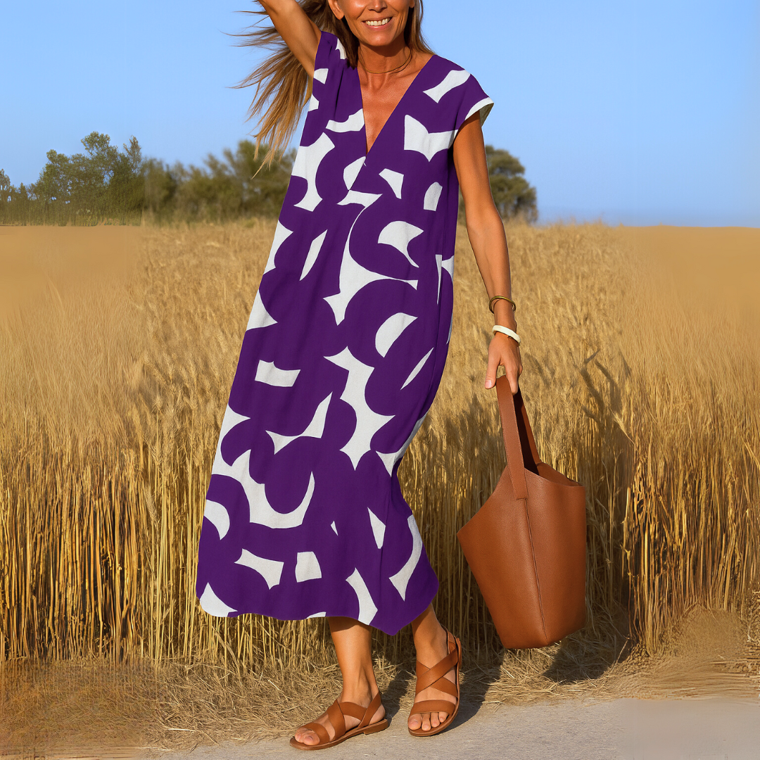 Magda - Vestito fluido con scollo a V
