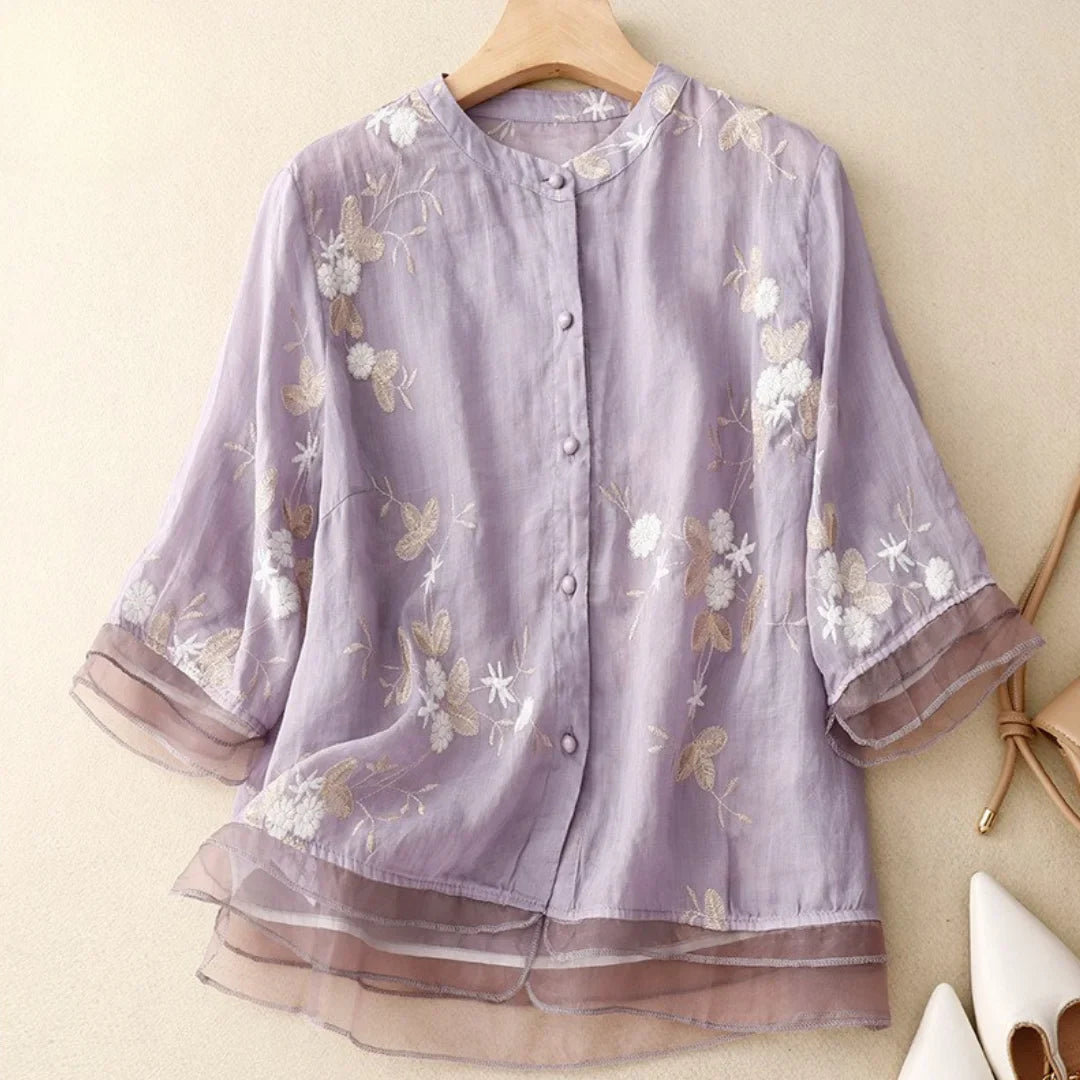 Laurienne™ | Blusa ricamata