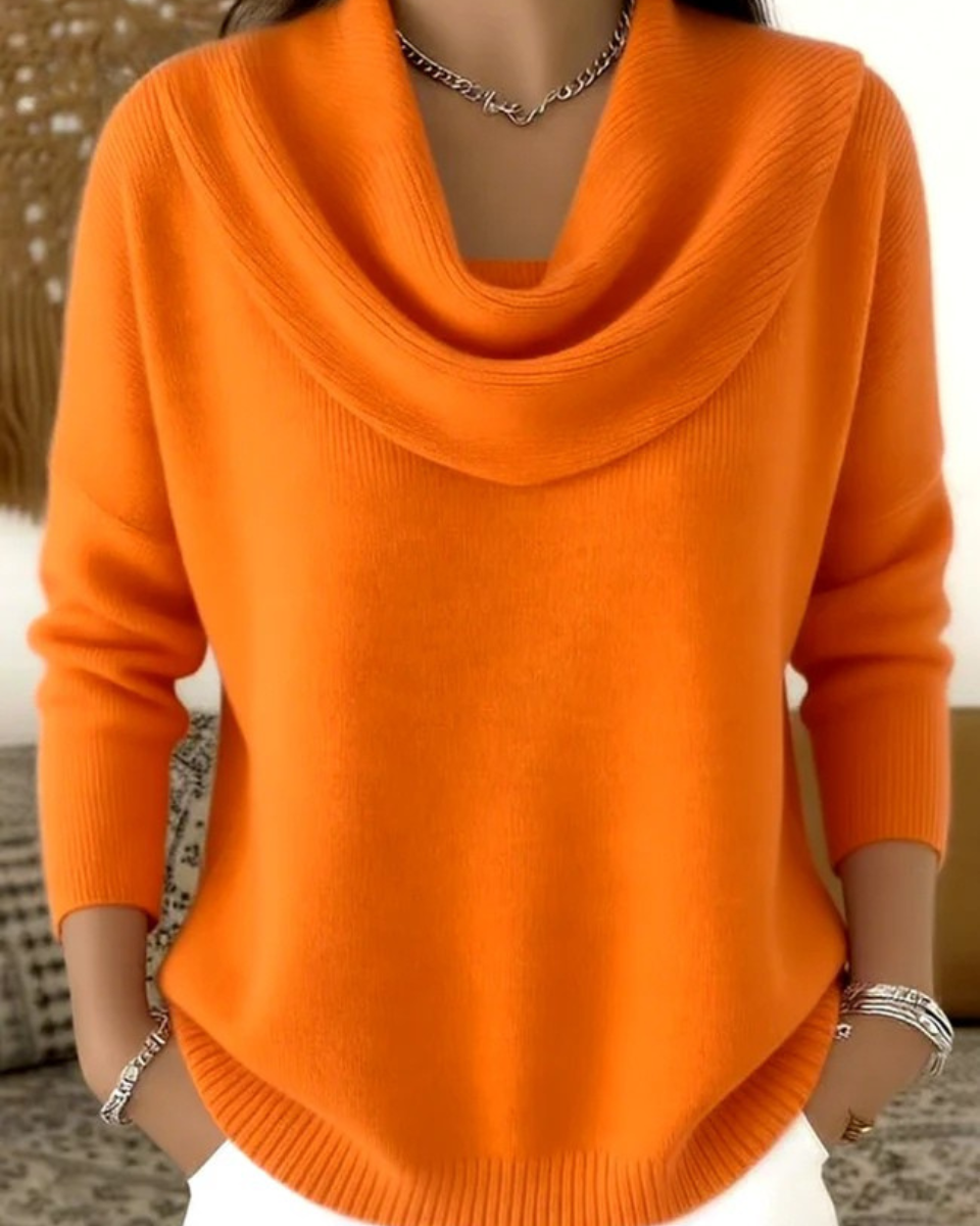 Giulia™ | Maglione Con Collo Ruffle Accogliente