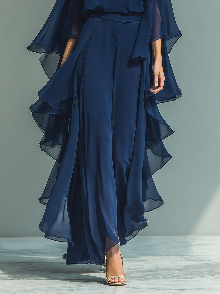Carolina | Completo in Chiffon Elegante