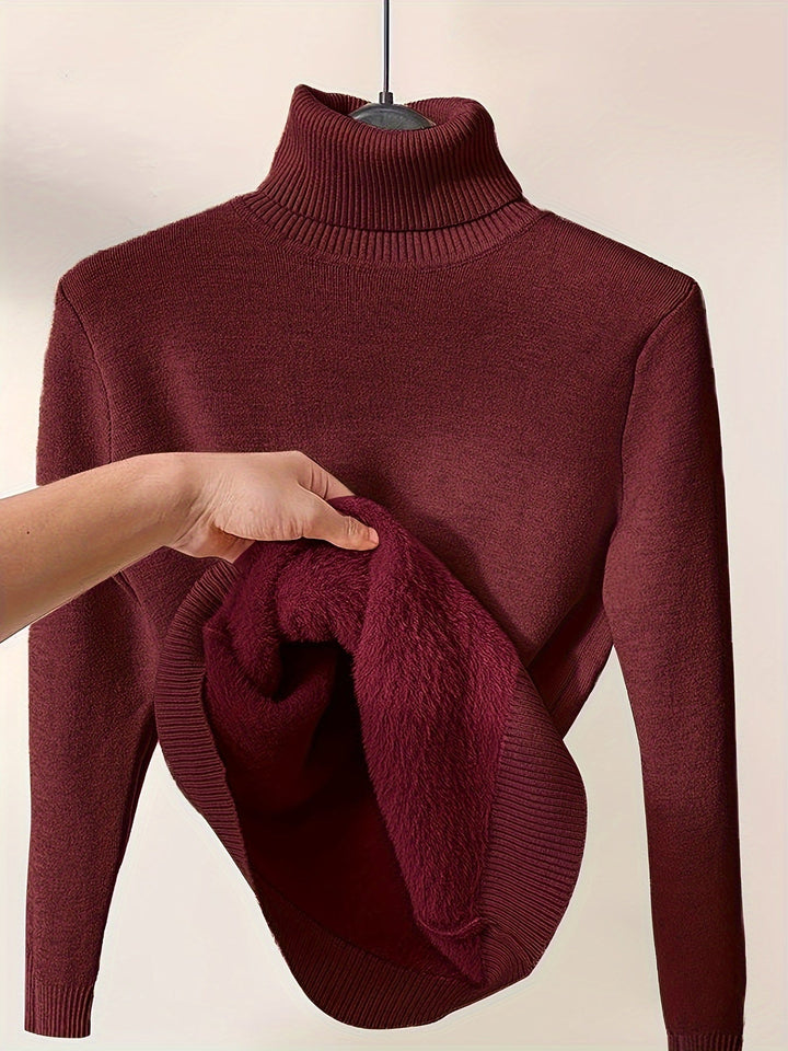 Zoe - Maglione con Collo Alto Morbido