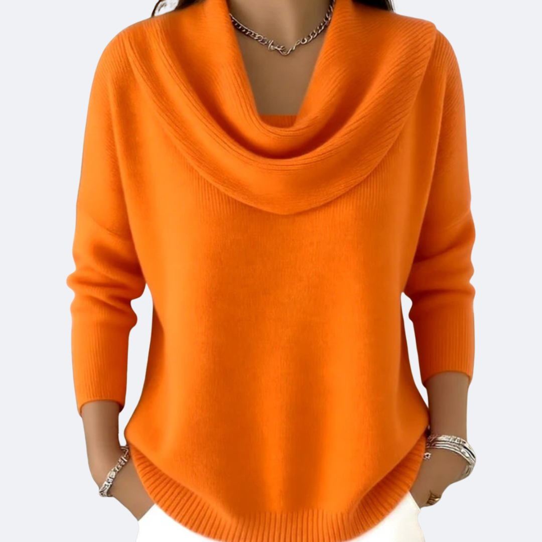 GIULIA - Maglione Con Collo Ruffle Accogliente