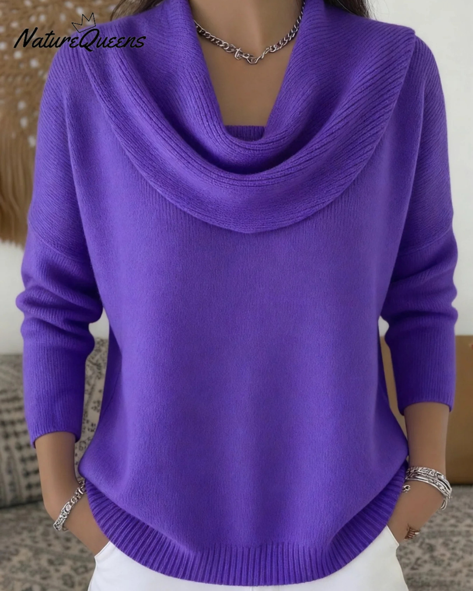 Giulia - Maglione Con Collo Ruffle Accogliente
