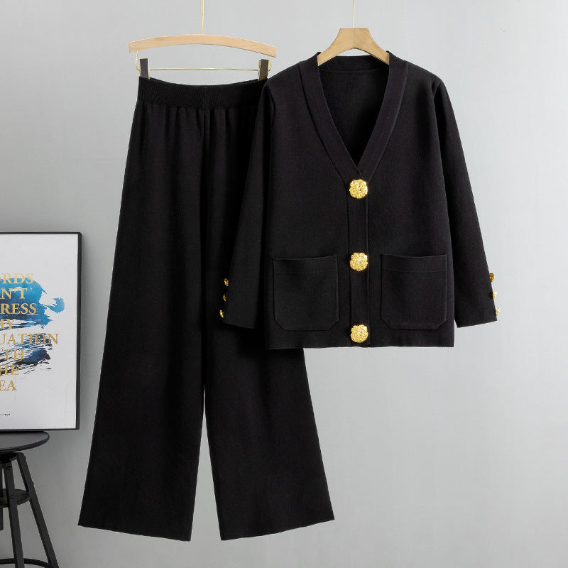 Alessia | Completo Cardigan in Maglia con Anello