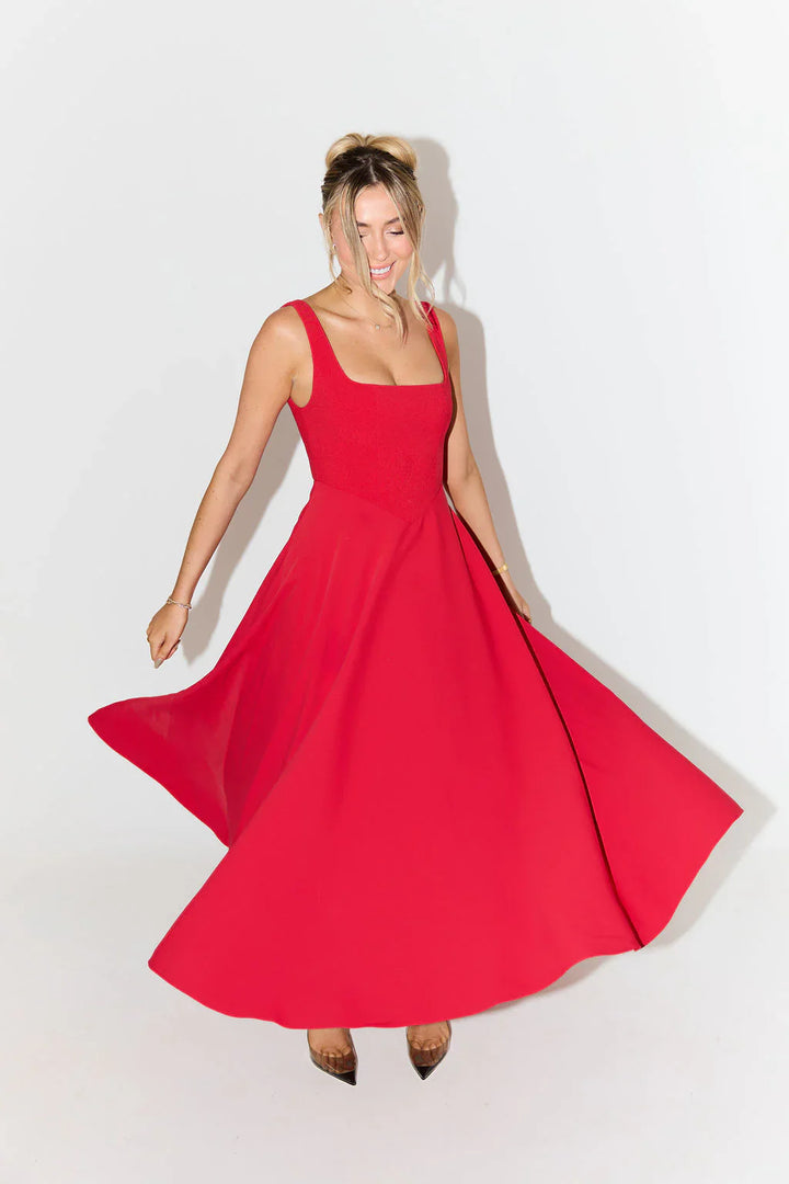 MARBELLA | Vestito con scollo quadrato