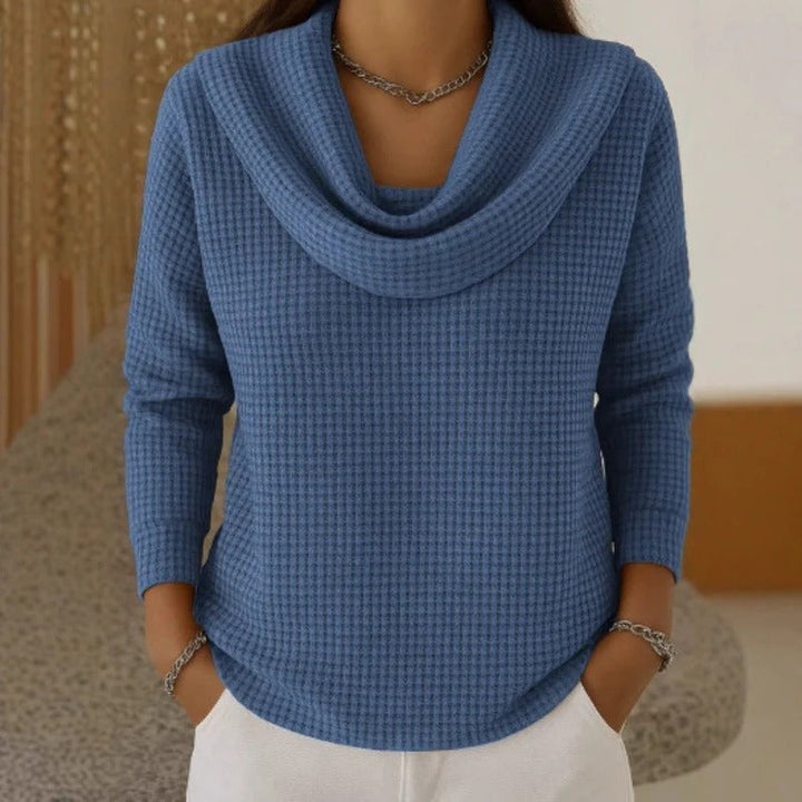Livia | Maglione Collo Morbido Termico Effetto Waffle