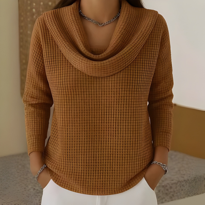 Livia | Maglione Collo Morbido Termico Effetto Waffle