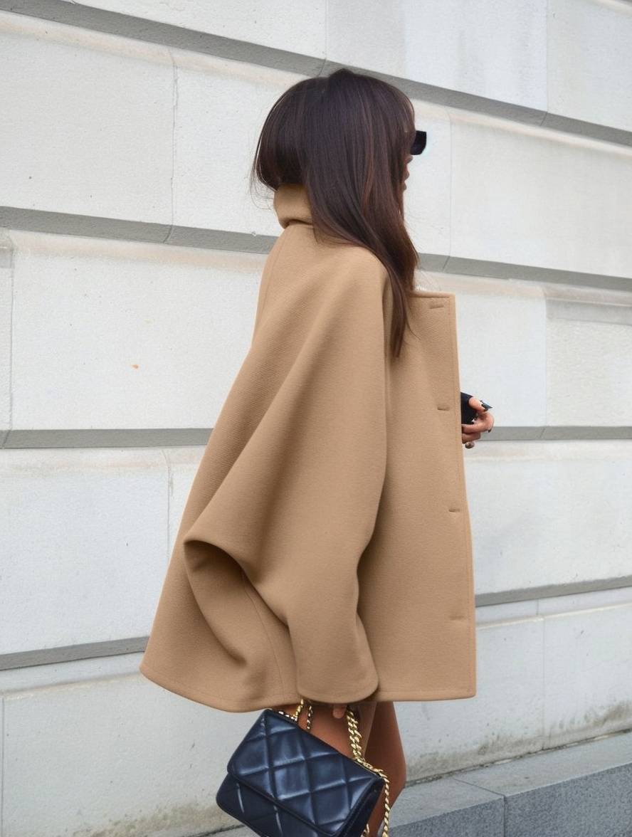 Sofia™ | Cappotto Chic in Lana a Mezzalunghezza ELVORU