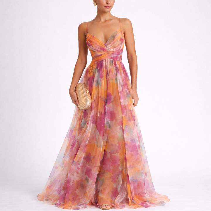 Giselle - Incantevole Maxi-abito con Stampa Floreale