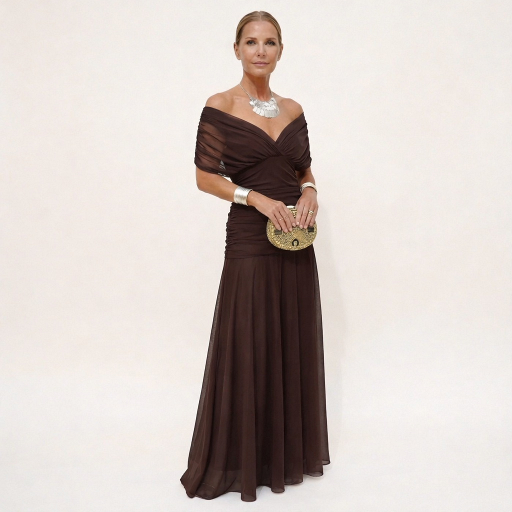 Velora™ | Vestito Floreale Lungo con Scollatura a V