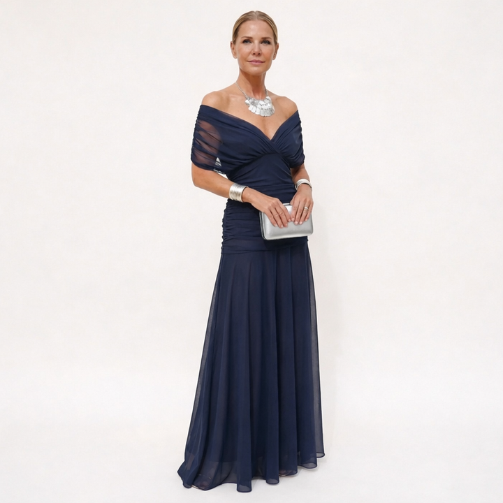 Velora™ | Vestito Floreale Lungo con Scollatura a V