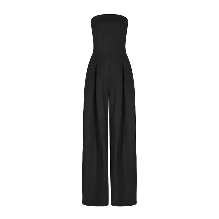 Alessia | Tuta Elegante Senza Spalline a Gamba Larga