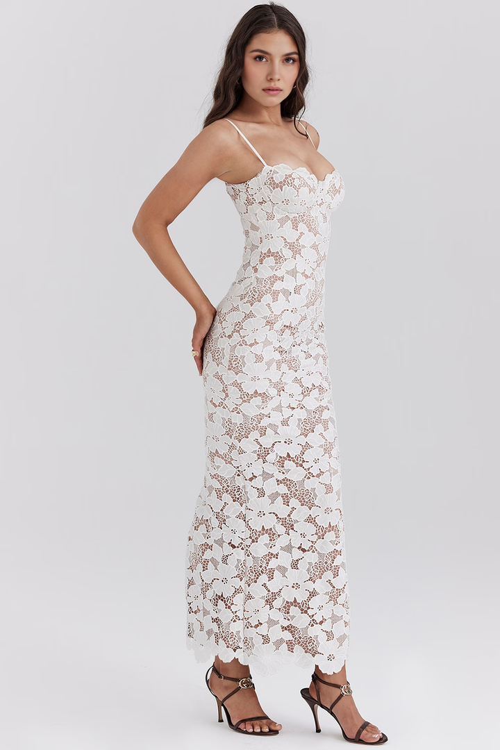 Evangeline | Abito Maxi Ricamato