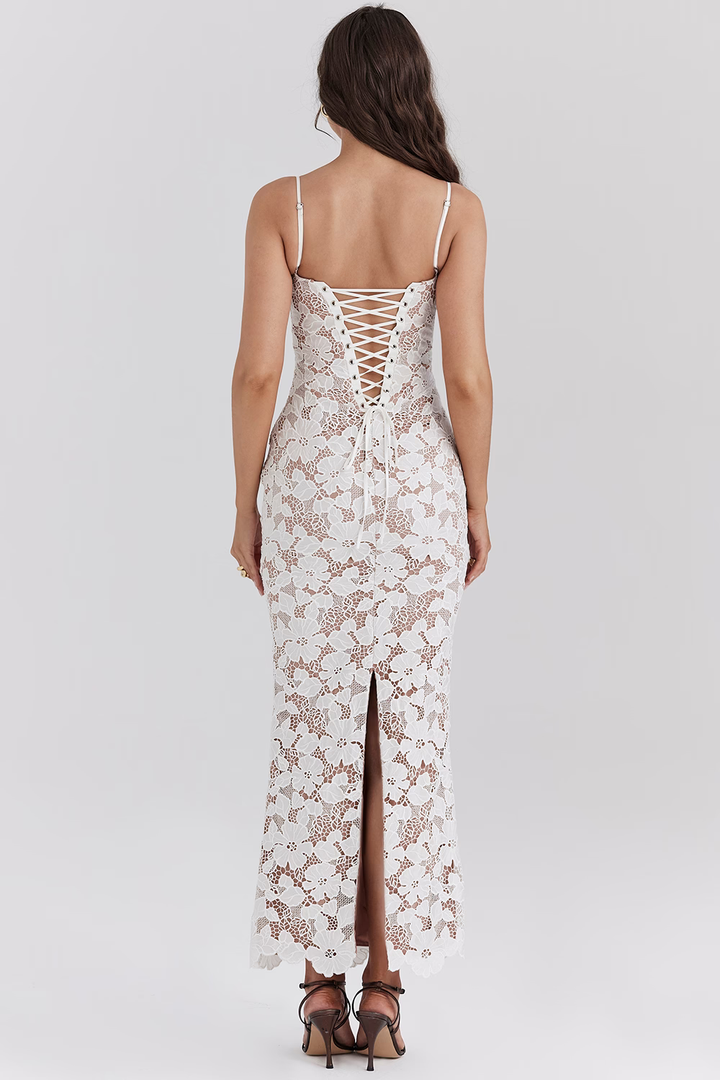 Evangeline | Abito Maxi Ricamato