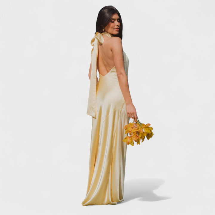 Martina - Vestito con fiocco di raso