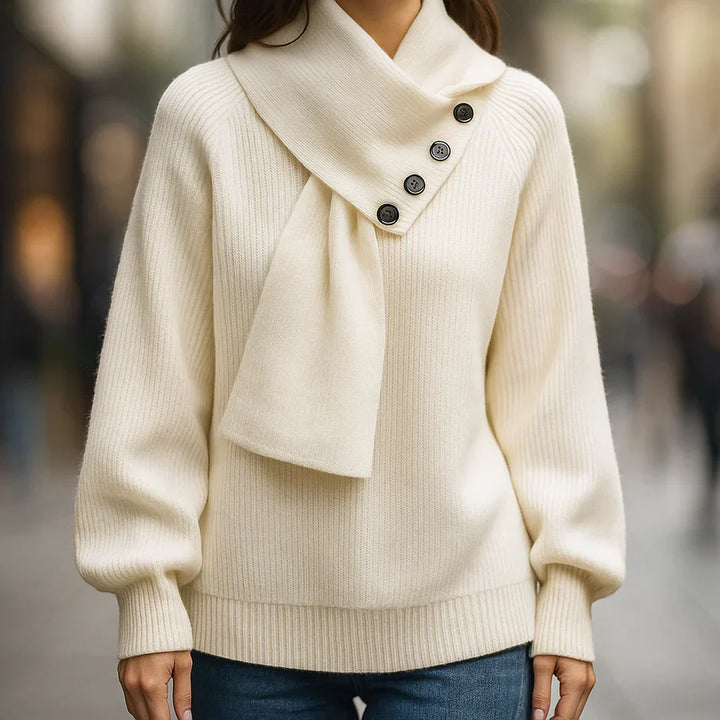 Rosa | Maglione Collo-Sciarpa