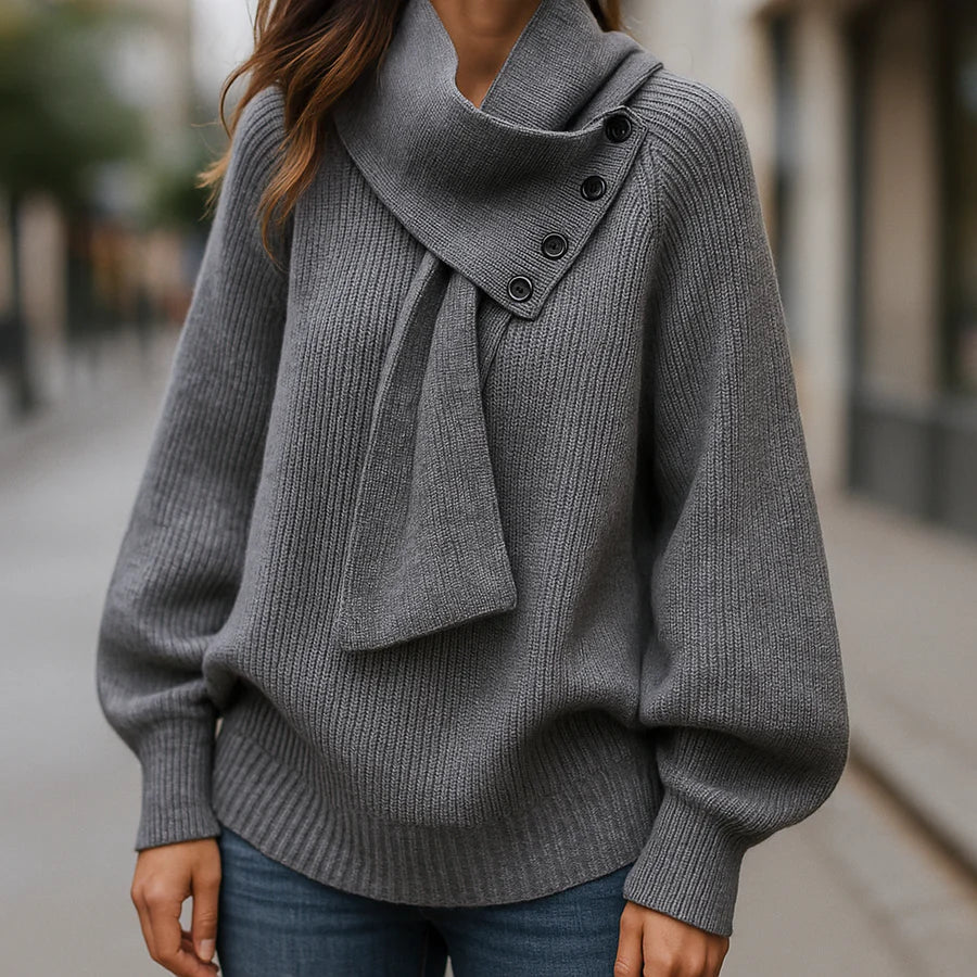 Rosa | Maglione Collo-Sciarpa