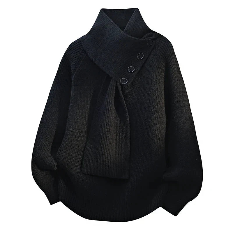 Rosa | Maglione Collo-Sciarpa
