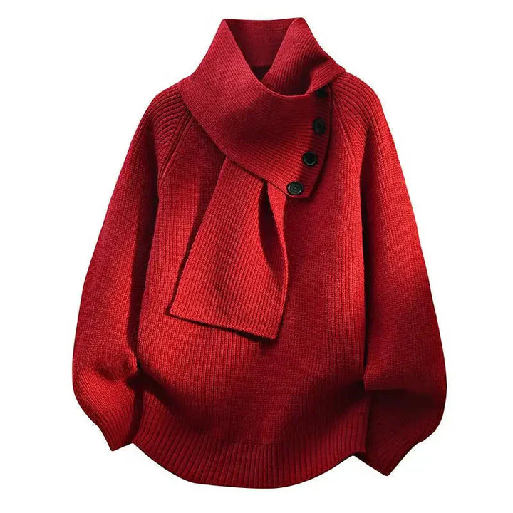 Rosa | Maglione Collo-Sciarpa