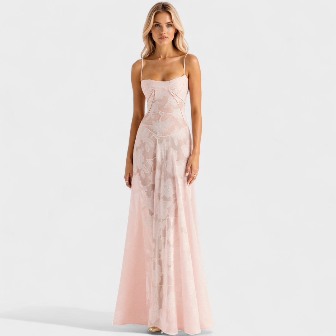 Verona - Vestito maxi in pizzo floreale
