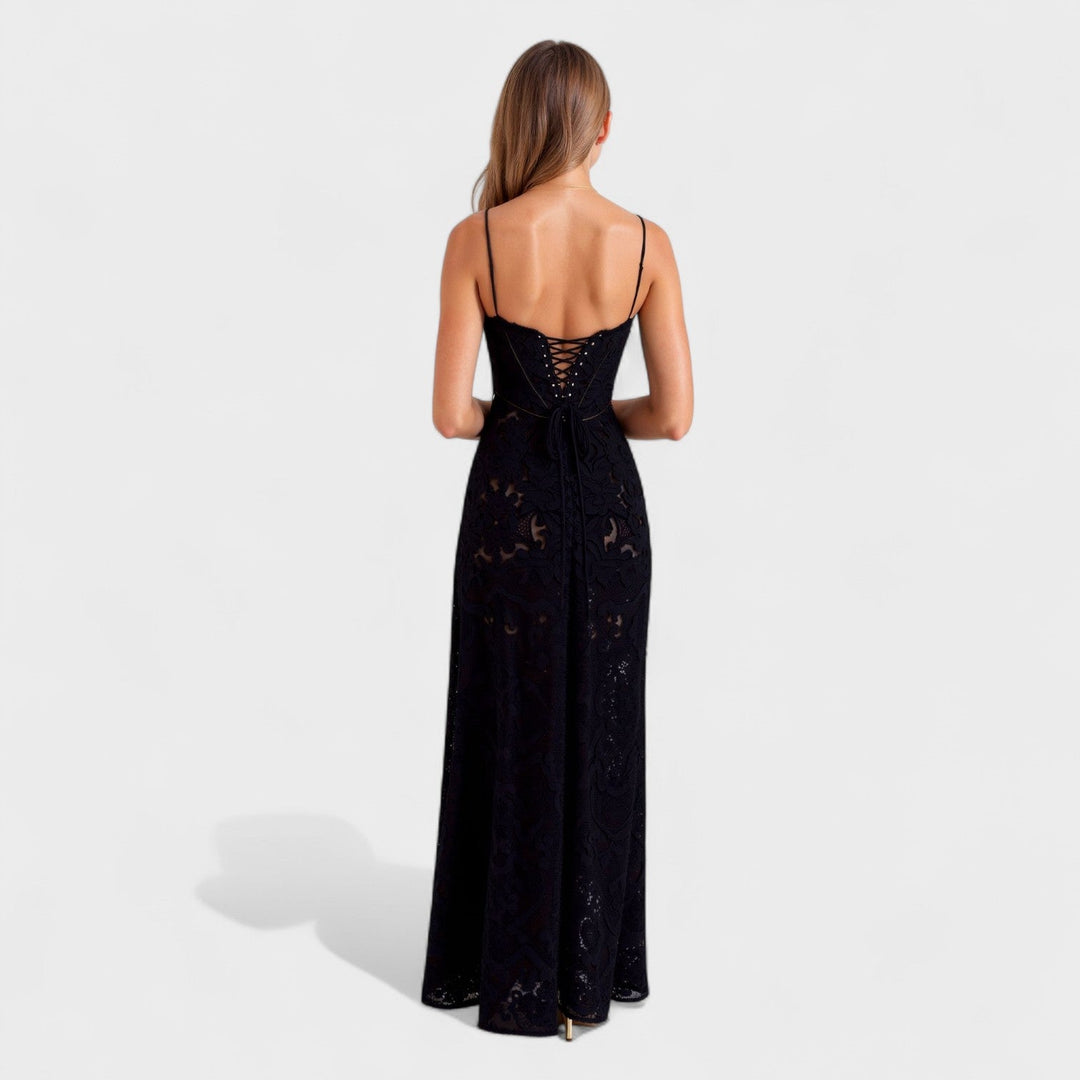 Verona - Vestito maxi in pizzo floreale