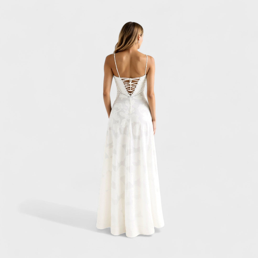 Verona - Vestito maxi in pizzo floreale