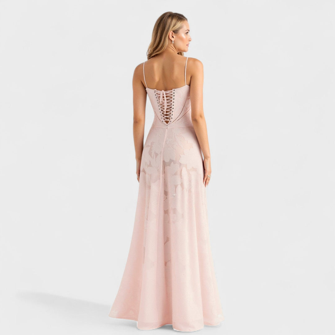 Verona - Vestito maxi in pizzo floreale