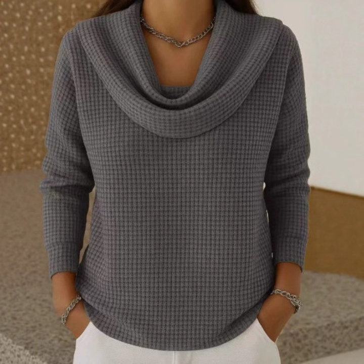 Livia | Maglione Collo Morbido Termico Effetto Waffle